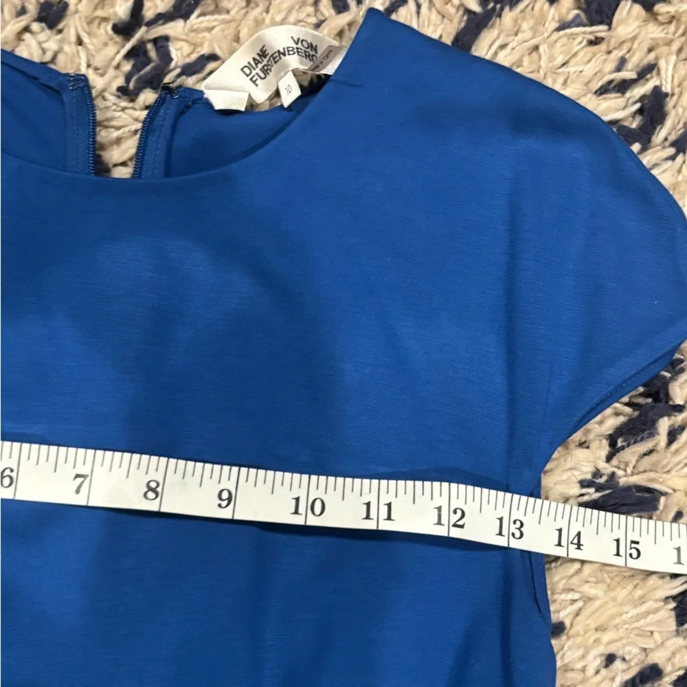 Diane Von Furstenberg Hadlie French Blue Sheath Hadlie Dress Midi- size 10